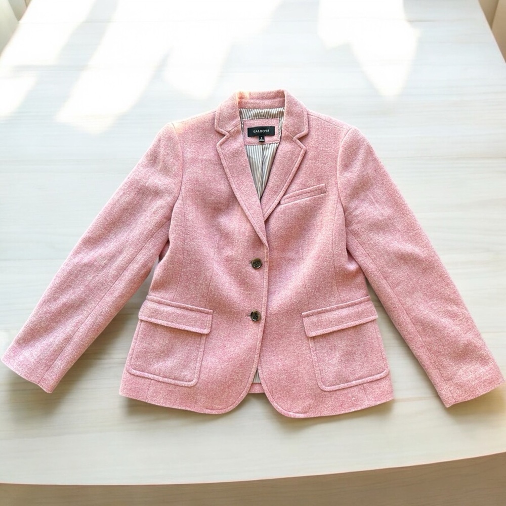 Talbot Pink Wool Blazer (Size 8)